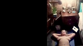 Granny vee does naked yoga showing her saggy tits and big ass