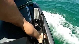 blonde milf shows big tits and ass in bikini