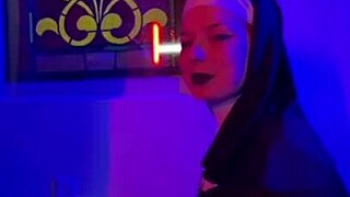 The virtual 性別别 reality star works at a church as a porn amateur and experiments roleplay