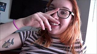POV blowjob and step sister roleplay with bricks red head big tits