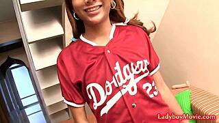 Get her asshole stretched by Asian shemale in uniform