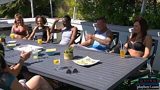 Big ass amateur couple gets nasty with their experience coupling partners in a fuck fest